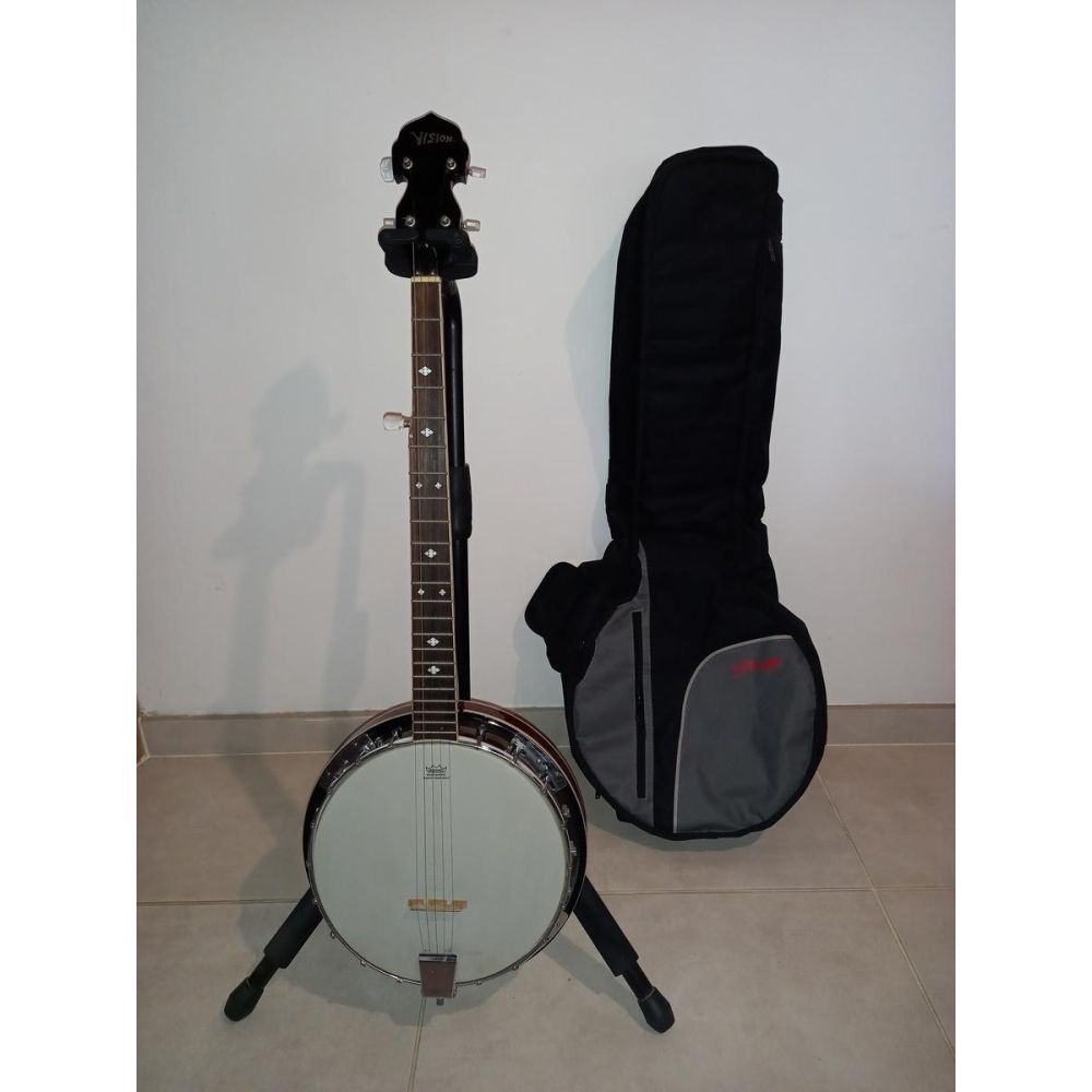 Vision Banjo 5 cordes avec sa housse et son pied