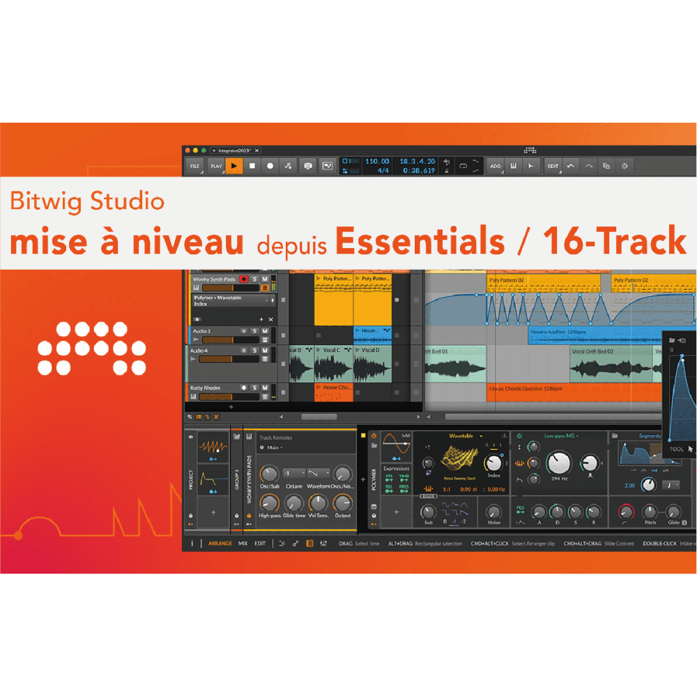 Bitwig  Studio - Mise à niveau depuis Essentials ou 16 Track