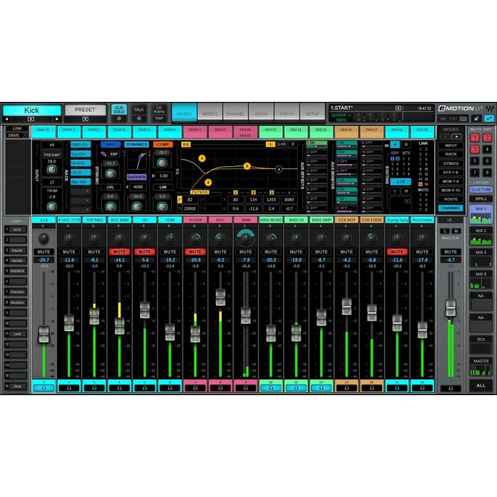 Waves Audio eMotion LV1 Live Mixer – 64 St Ch.