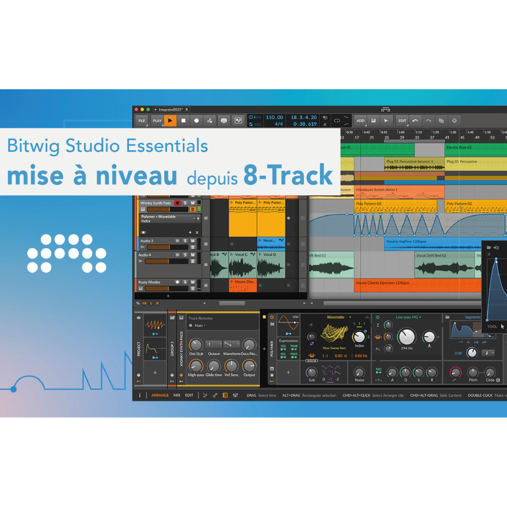 Bitwig  Studio Essentials - Mise à niveau depuis 8 Track