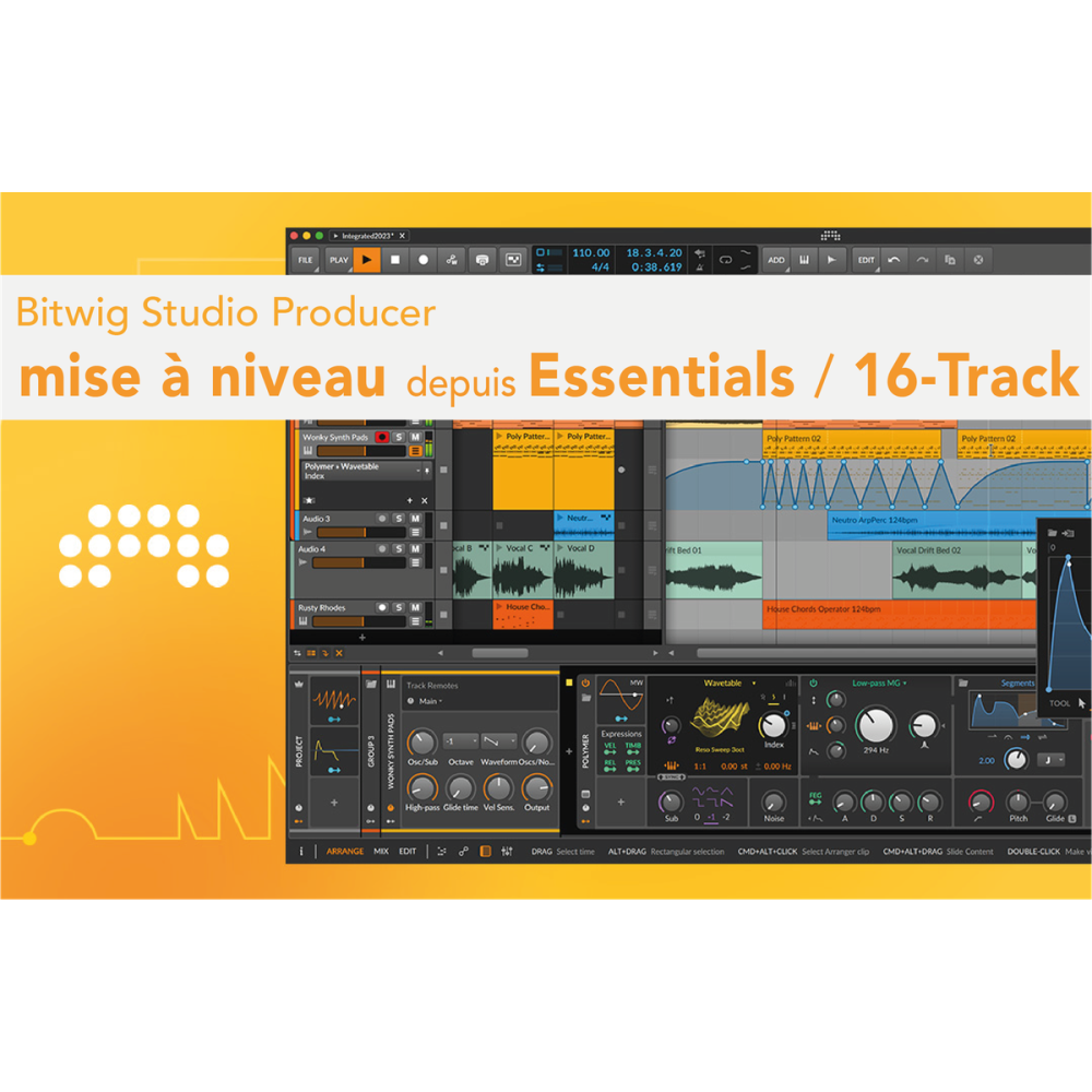 Bitwig  Studio Producer - Mise à niveau depuis Essentials/16 Track