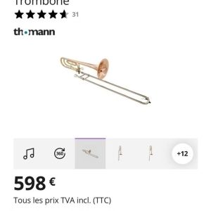 Thomann Trombone ténor TF547 GL