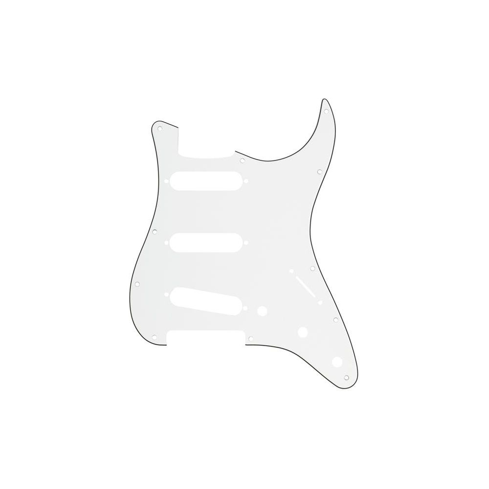 Fender Pickguard Stratocaster S/S/S de style moderne à 11 trous - Parchemin