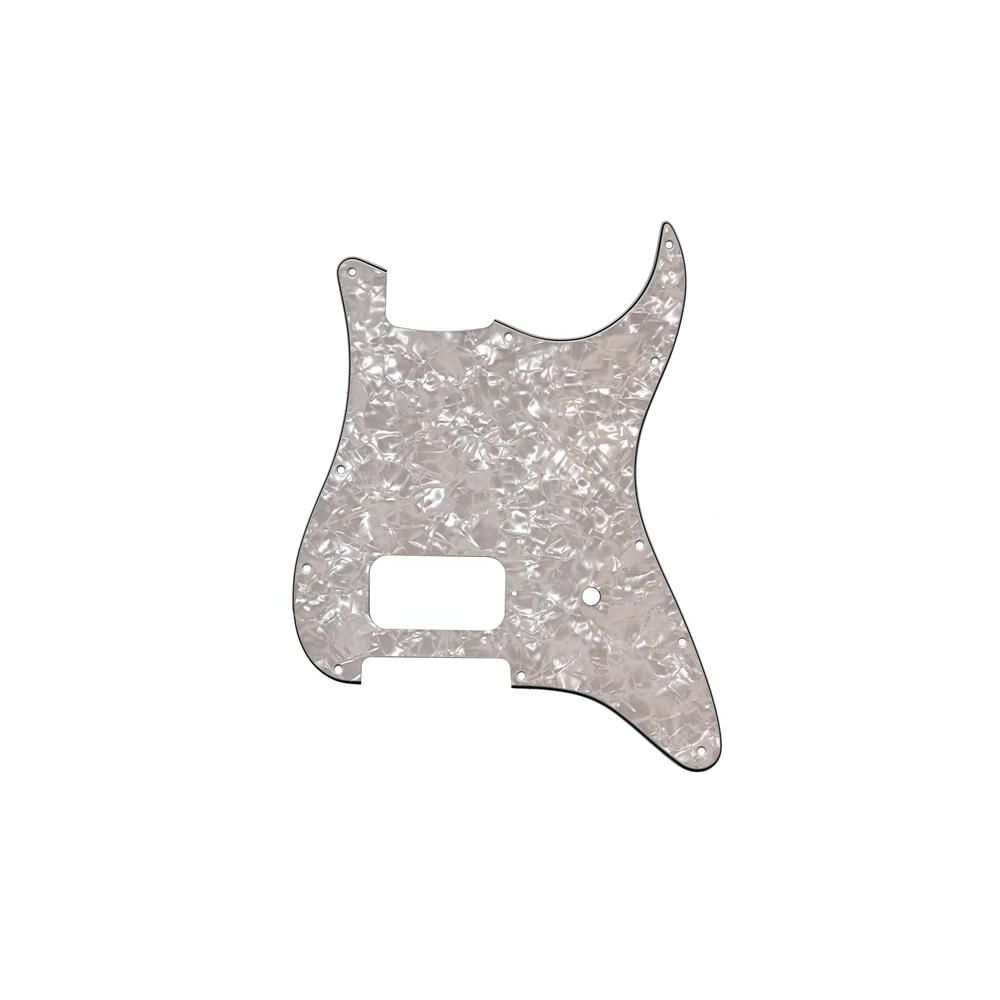 Fender Pickguard simple Humbucker pour Strat de style moderne à 11 trous - White Pearloid