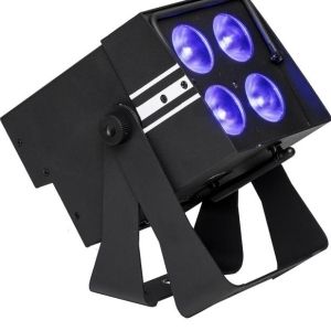 STAGG PARcan alimenté par batterie et équipé de 4 LED (6 en 1) de 8 watts, avec DMX sans fil