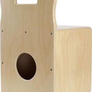 STAGG Cajón pour enfant avec dossier EasyGo, en tilleul, plaque de frappe mauve