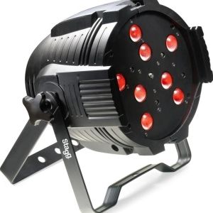 STAGG Projecteur à LED, 8 x 8W (RVBB, 4 en 1), avec zoom motorisé-fiche EU+