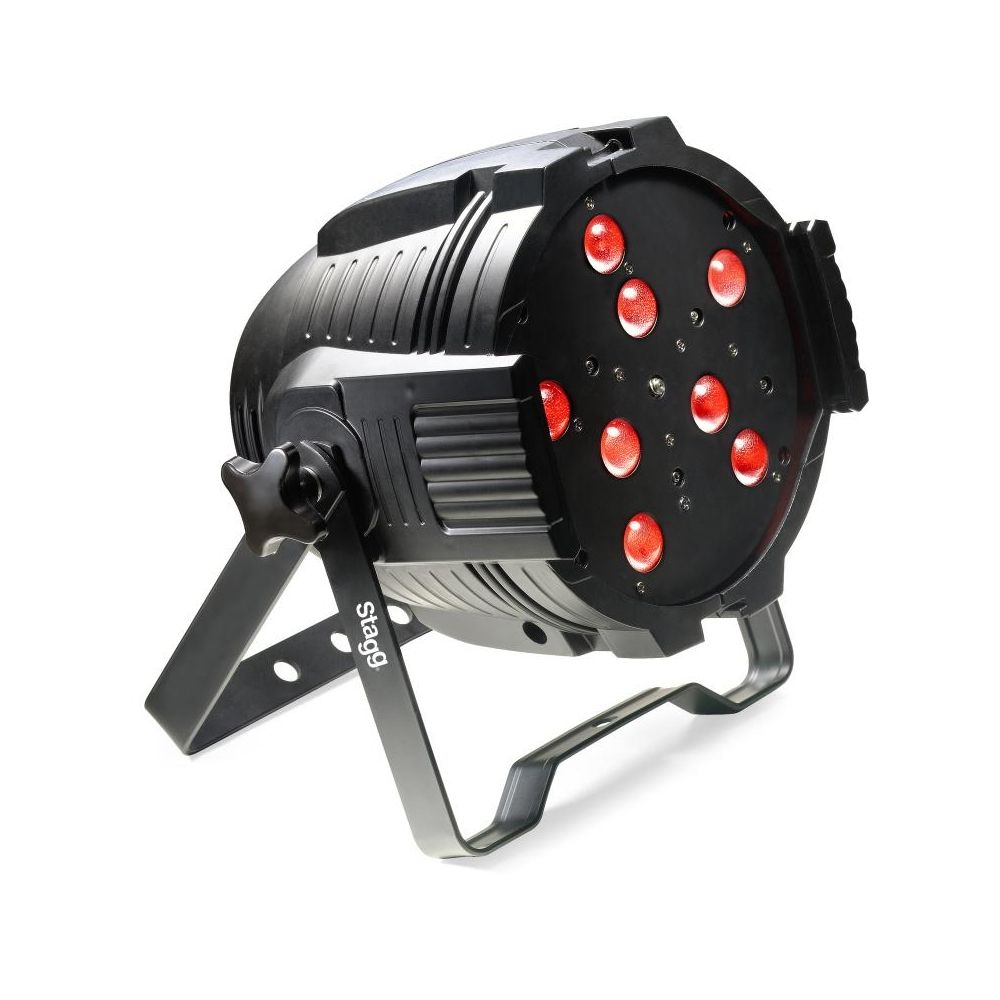 STAGG Projecteur à LED, 8 x 8W (RVBB, 4 en 1), avec zoom motorisé-fiche EU+