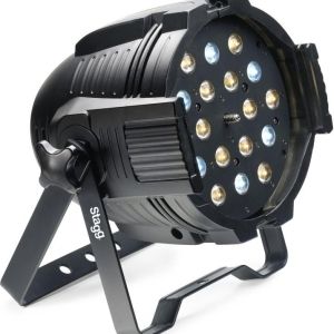 STAGG Projecteur à LED, 18 x 3W LED blanches, 6 froides et 12 chaudes