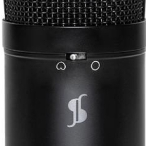 STAGG Microphone à condensateur double face, USB, finition métallique