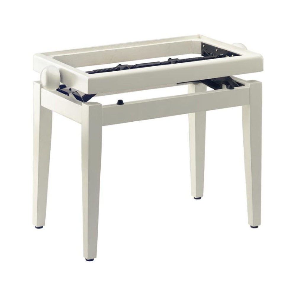 STAGG Banquette de piano, couleur blanc mat, sans pelote