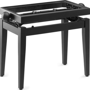 STAGG Banquette de piano, couleur noir mat, sans pelote