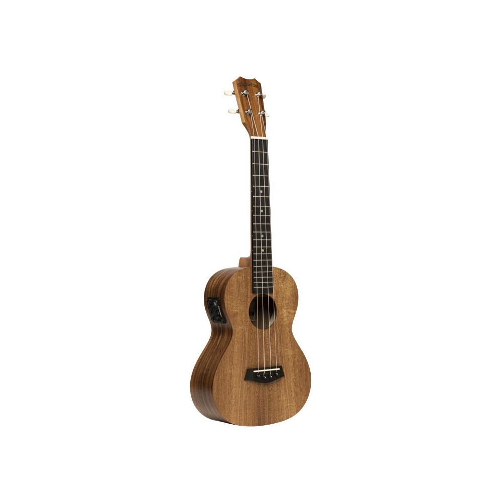 ISLANDER Ukulélé électro-acoustique ténor traditionnel avec table en acacia flammé