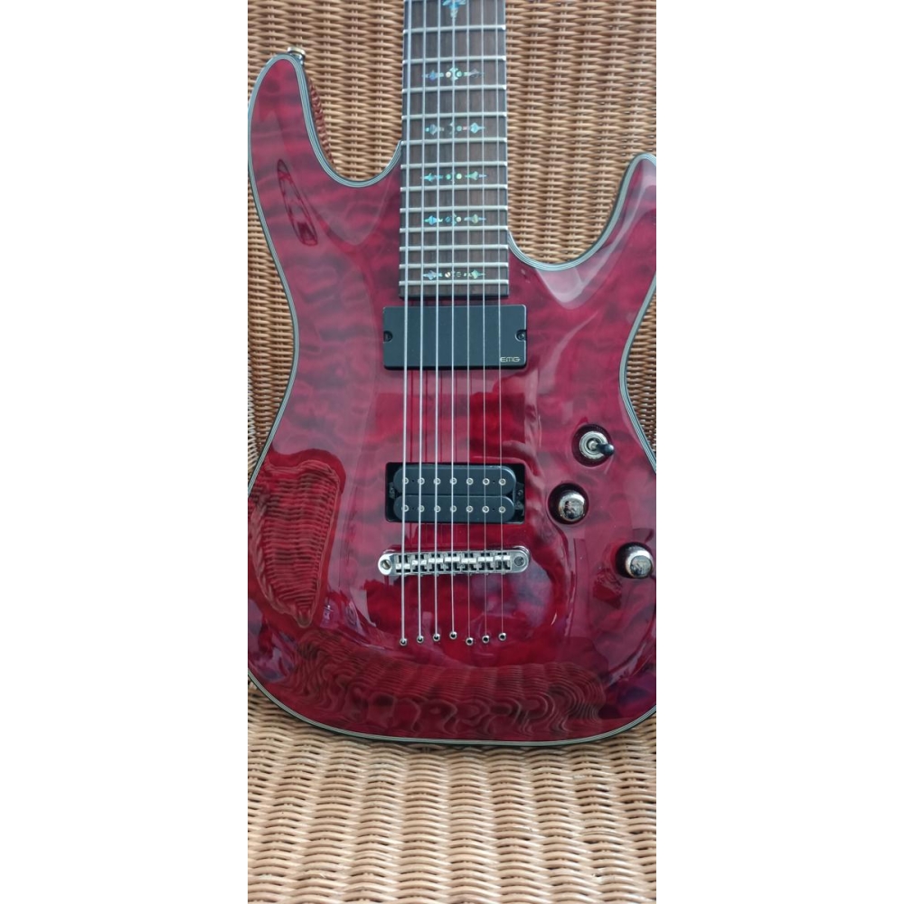 Guitare Schecter Damien 7 élite et ampli Peavey