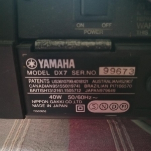 Synthétiseur Yamaha DX7