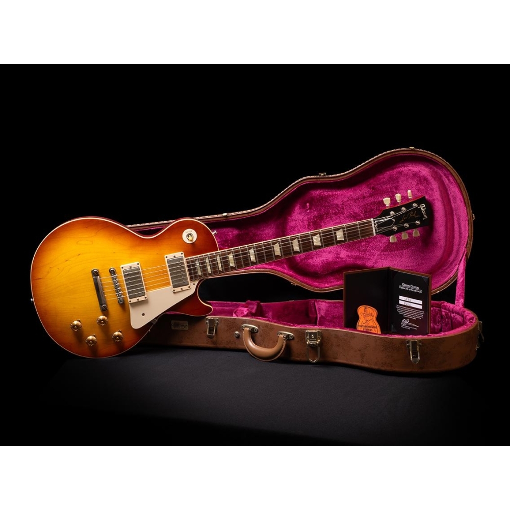 Gibson Les Paul Standard Custom Shop Reissue 58 2012 - Ice Tea Burst Plain Top Occasion - Très bon