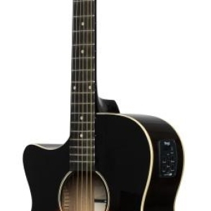 Guitare auditorium électro-acoustique avec pan coupé, sunburst, modèle gaucher