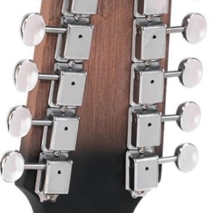 Guitare mandoline à 12 cordes avec corps de mandoline de type F, micro et étui