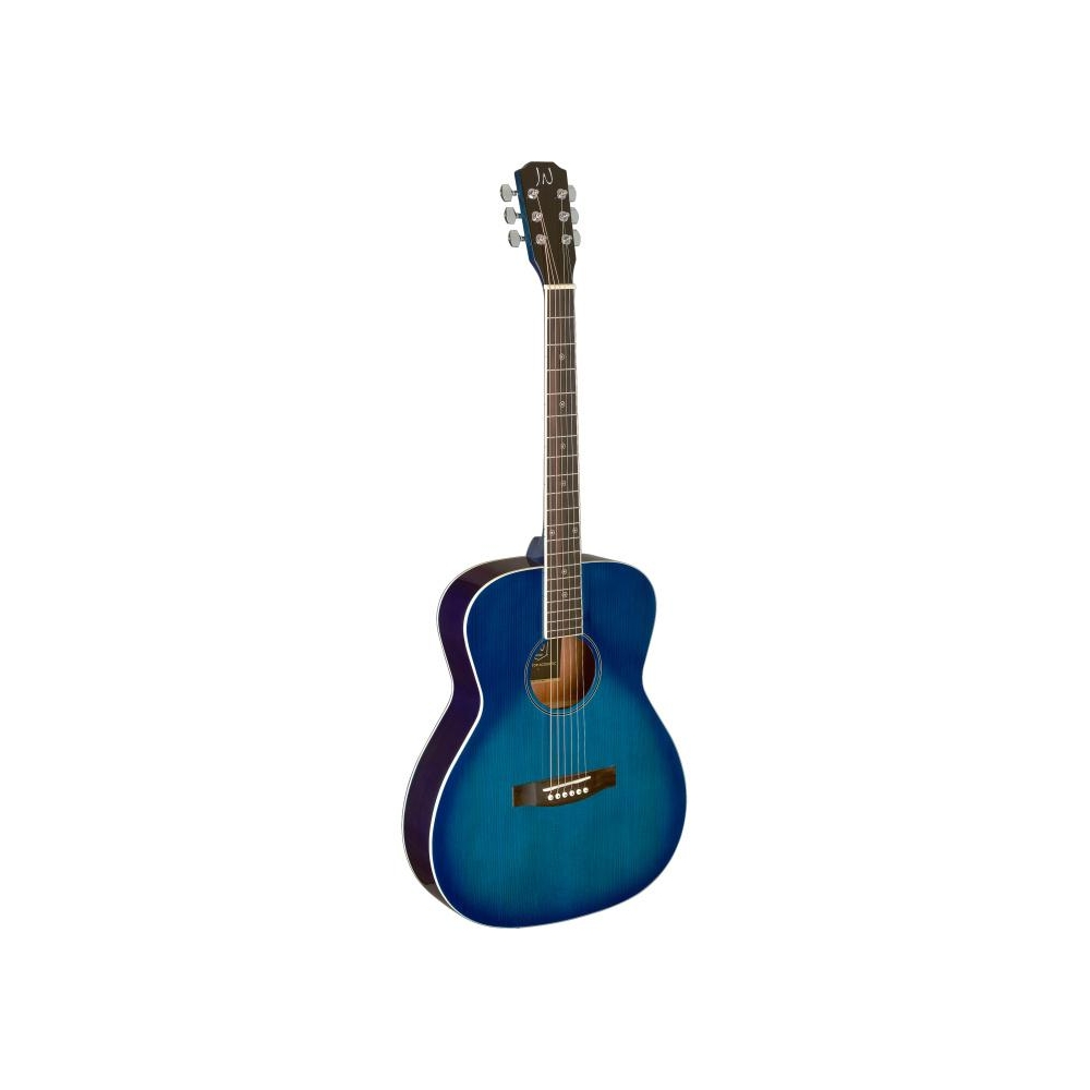 Guitare acoustique auditorium blueburst transparent avec table en épica massif, série Bessie