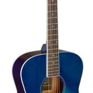 Guitare acoustique auditorium blueburst transparent avec table en épica massif, série Bessie