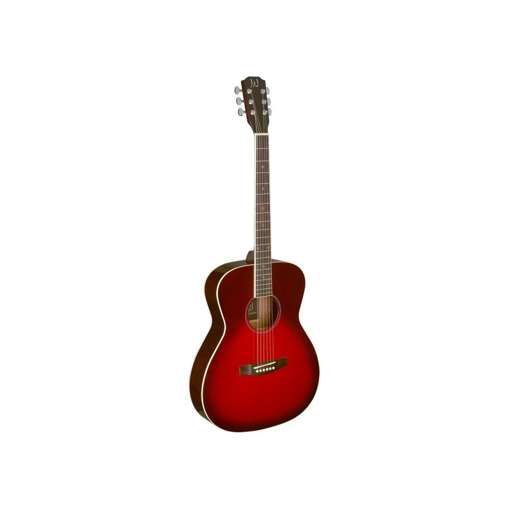 Guitare acoustique auditorium redburst transparent avec table en épica massif, série Bessie