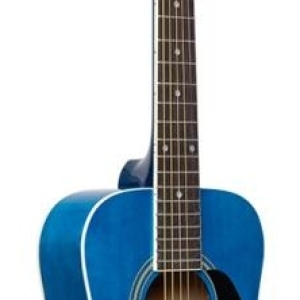 Guitare acoustique dreadnought 1/2 bleue avec table en tilleul