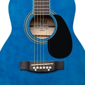 Guitare acoustique dreadnought 1/2 bleue avec table en tilleul