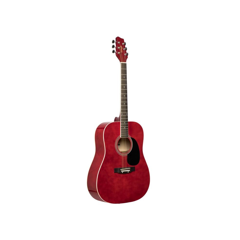 Guitare acoustique dreadnought 4/4 rouge avec table en tilleul