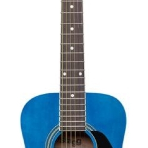 Guitare acoustique dreadnought 1/2 bleue avec table en tilleul