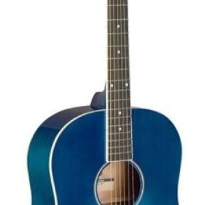 Guitare dreadnought Slope Shoulder, bleu transparent