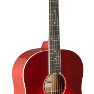 Guitare dreadnought Slope Shoulder, rouge transparent