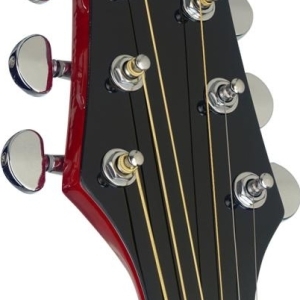 Guitare dreadnought Slope Shoulder, rouge transparent