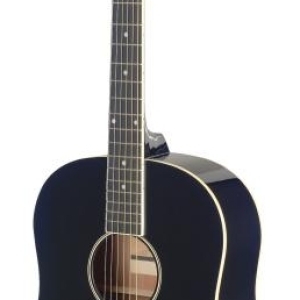 Guitare dreadnought Slope Shoulder, noire, modèle gaucher