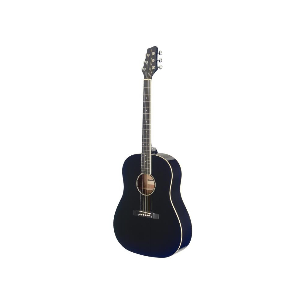 Guitare dreadnought Slope Shoulder, noire, modèle gaucher