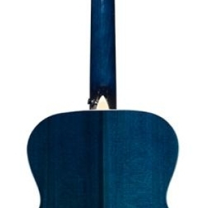 Guitare auditorium avec table en tilleul, de couleur bleue