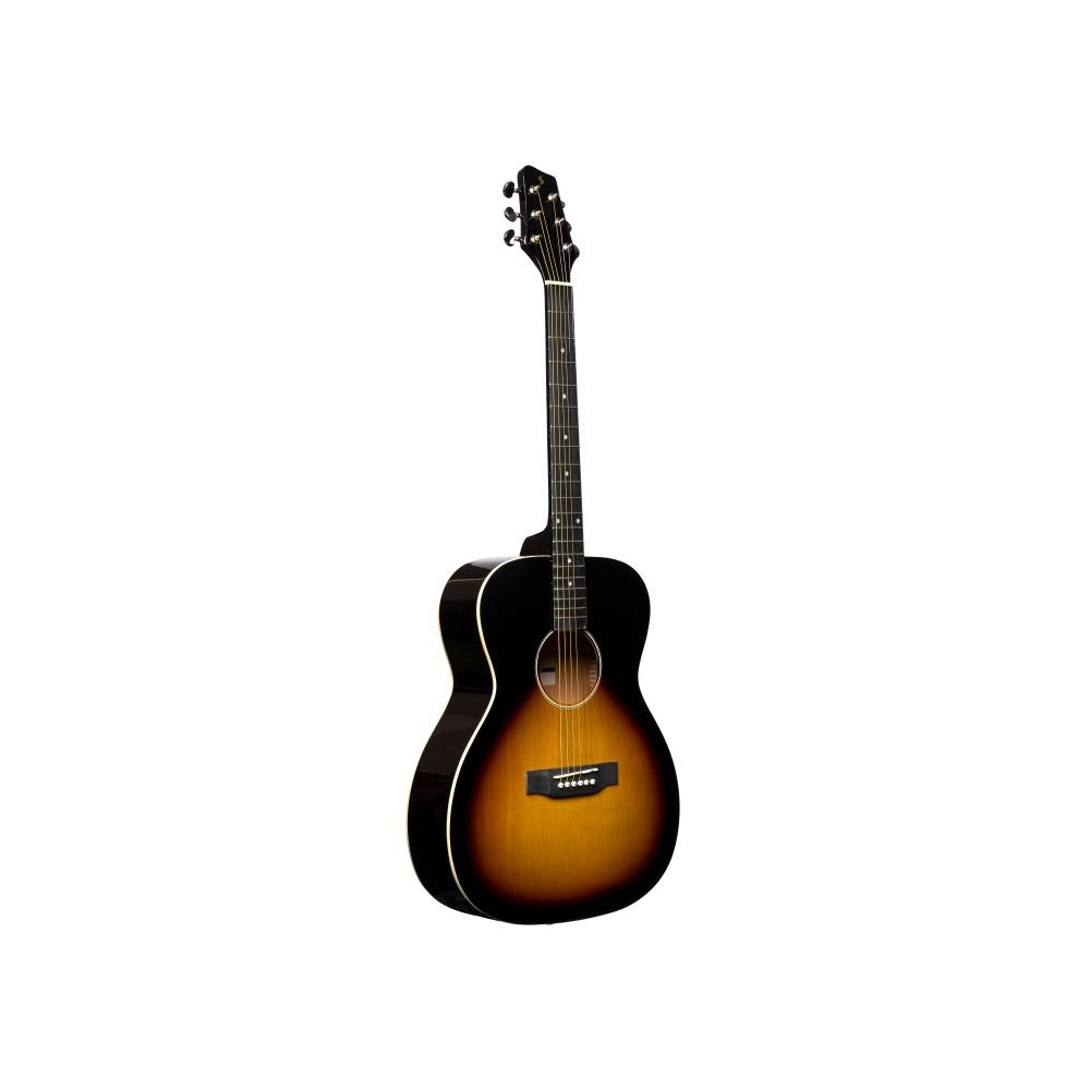 Guitare auditorium avec table en tilleul, sunburst