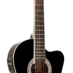 Guitare classique électro-acoustique pan coupé SCL60 avec EQ 4 bandes de B-Band, noire