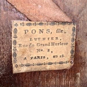 Guitare-Lyre de Pons Fils à Paris de 1804 / 1805