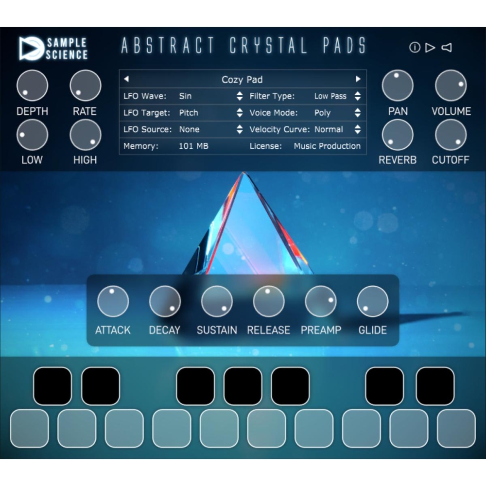 SampleScience Abstract Crystal Pads