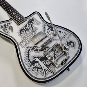 Duesenberg Johnny Depp Signature Series Electric Guitar 2016 Aluminum Tattooed