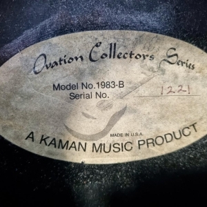 Ovation Collector Series 1983-B 1983 - Barnburst