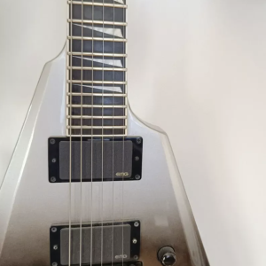 ESP E-II Arrow FR Noir Dégradé Argenté avec étui