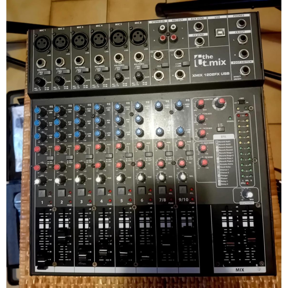 the t.mix xmix 1202FX USB - Table de Mixage 6 Pistes