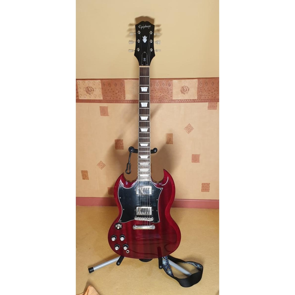 Epiphone SG standard cherry modèle gaucher