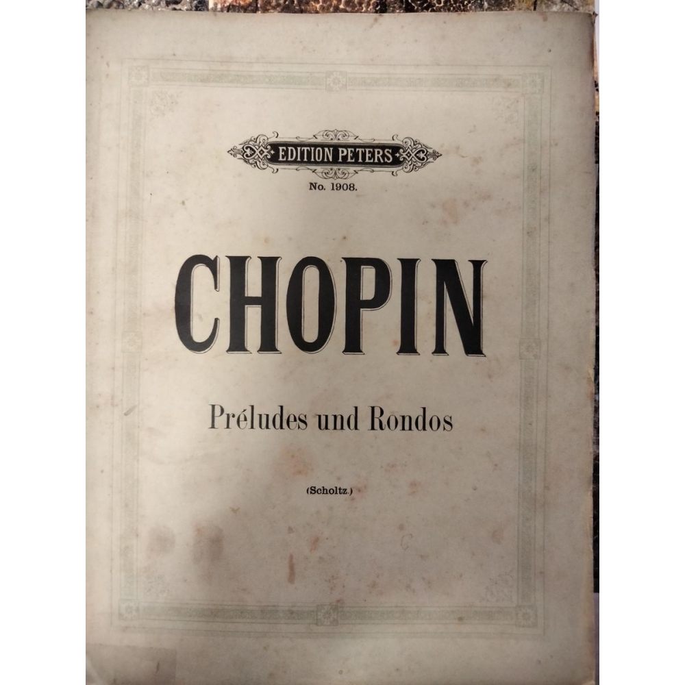 Chopin Partitions pour piano préludes et rondos