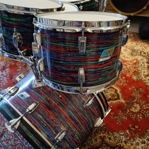 Ludwig Psychedelic Red B&0 Vintage 70's 22"x14" 12"x8" 13"x9" 16"x16" 18"x16"