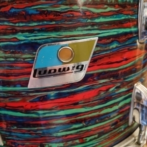 Ludwig Psychedelic Red B&0 Vintage 70's 22"x14" 12"x8" 13"x9" 16"x16" 18"x16"