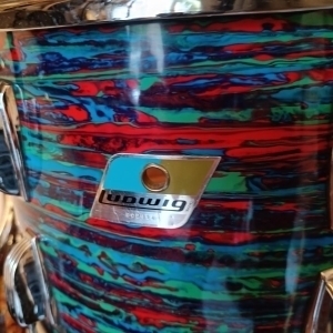 Ludwig Psychedelic Red B&0 Vintage 70's 22"x14" 12"x8" 13"x9" 16"x16" 18"x16"