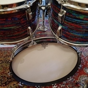 Ludwig Psychedelic Red B&0 Vintage 70's 22"x14" 12"x8" 13"x9" 16"x16" 18"x16"