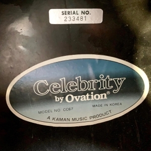 Ovation CC67 Celebrity 1992 Natural